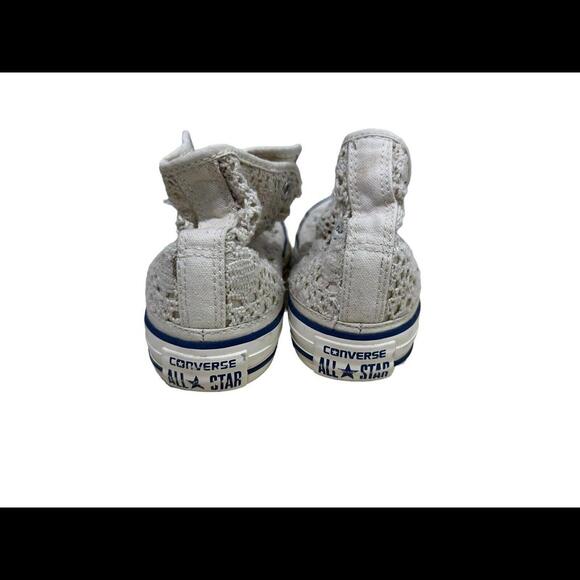 Converse Chuck Taylor All Star Knitted Cream/White Womens Sneakers Size 6 - Picture 4 of 6